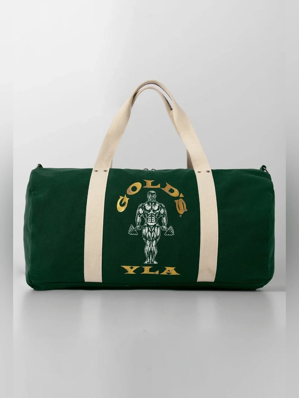 YoungLA Forest Green Canvas Duffe GOLD GYM